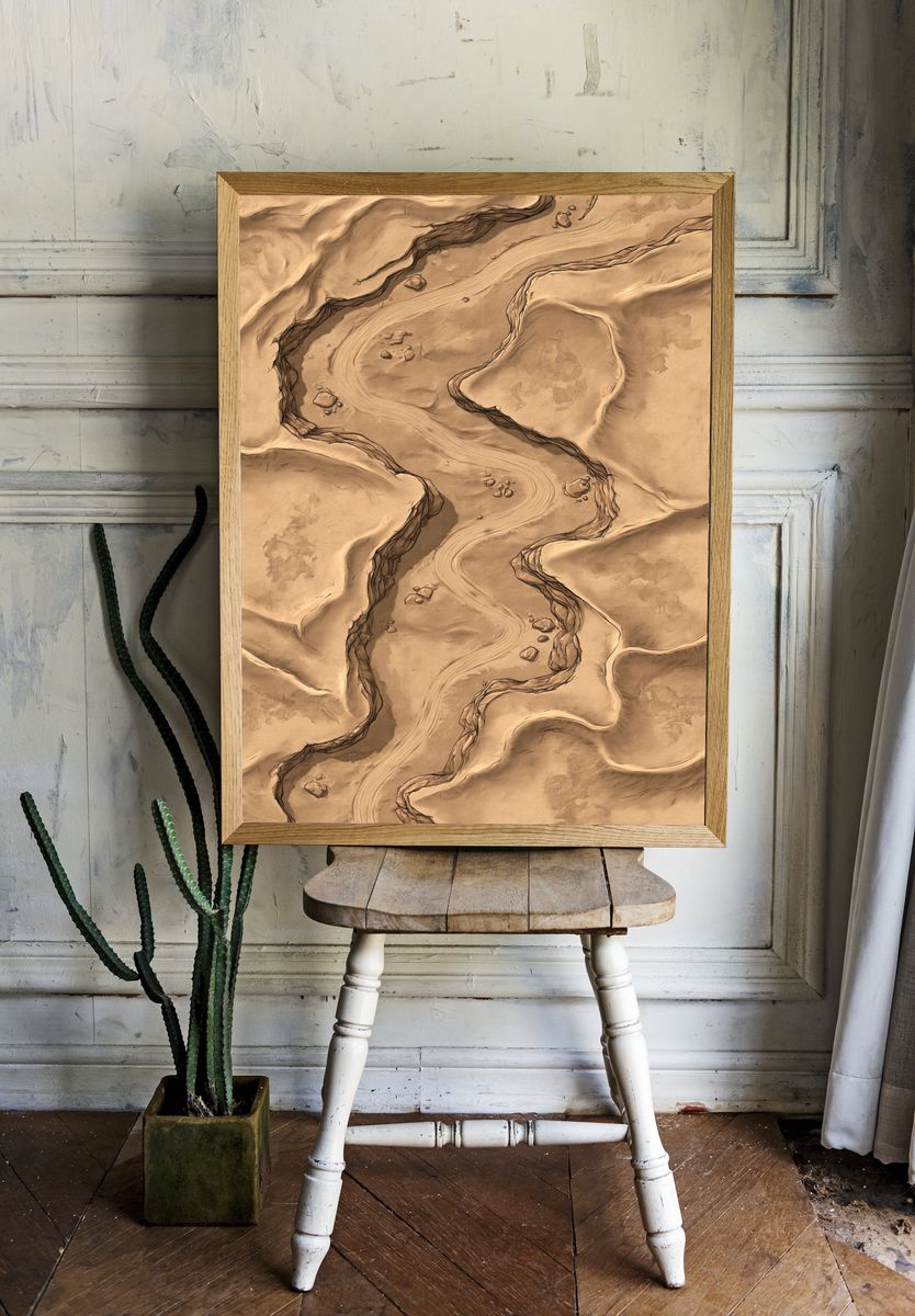 Desert Canyon Abstract Poster. room preview