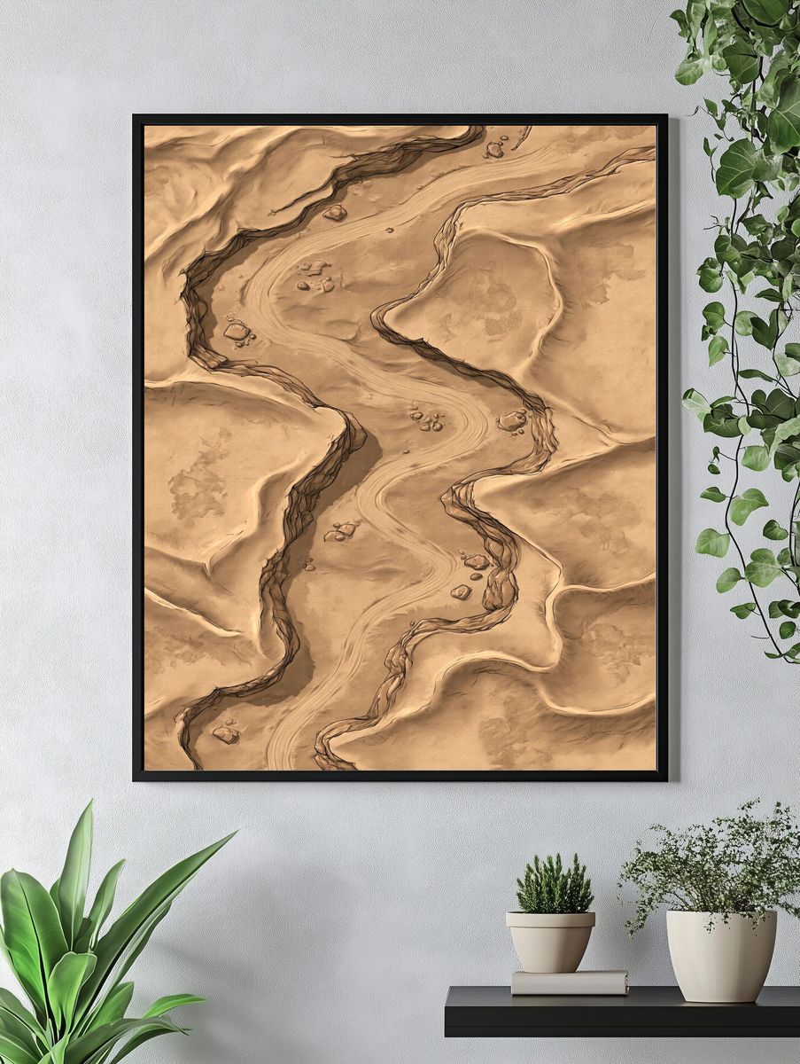 Desert Canyon Abstract Poster. — room view 4