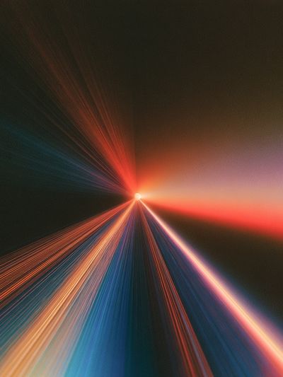 Neon Light Burst Abstract Poster. poster