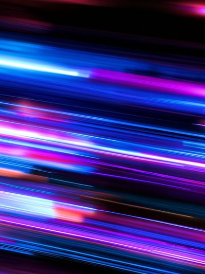 Neon Light Streaks Abstract Poster.