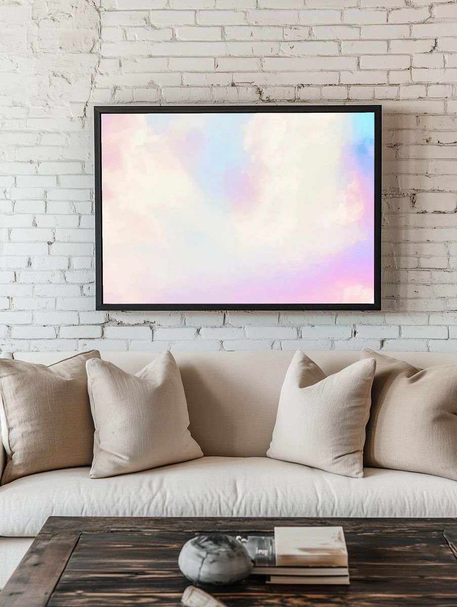 Golden Starfall Abstract Poster. — room view 1
