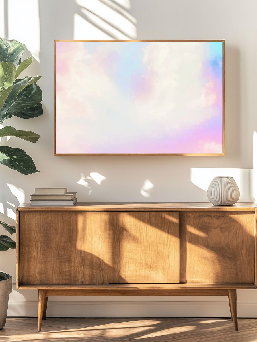 Golden Starfall Abstract Poster. — room view 3