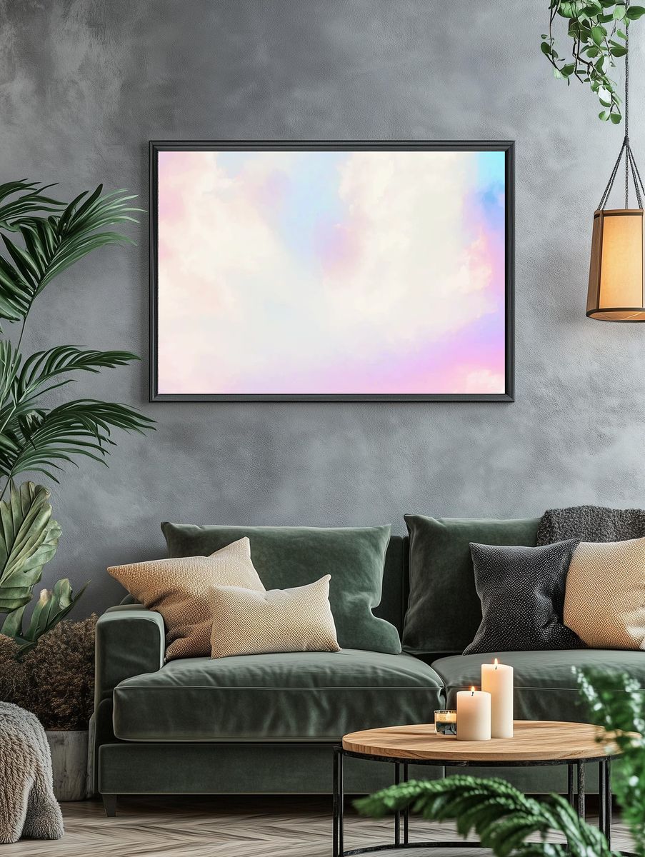 Golden Starfall Abstract Poster. — room view 4