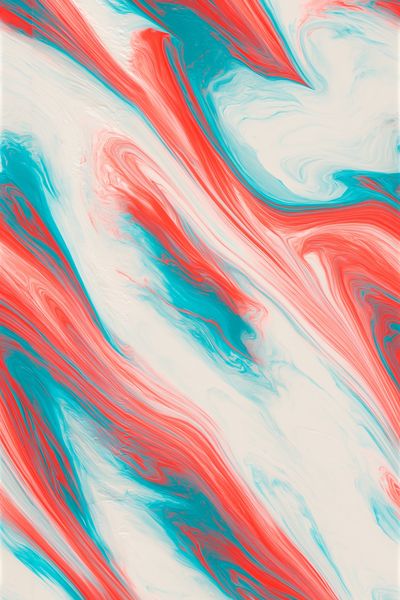 Coral Tide Abstract Poster.