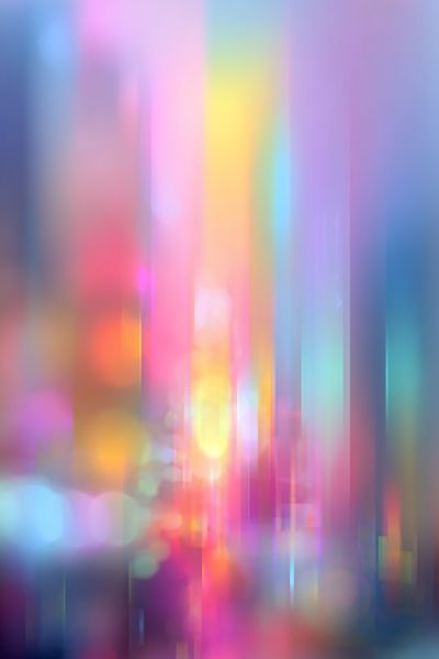 Pastel Light Streaks Abstract Poster.