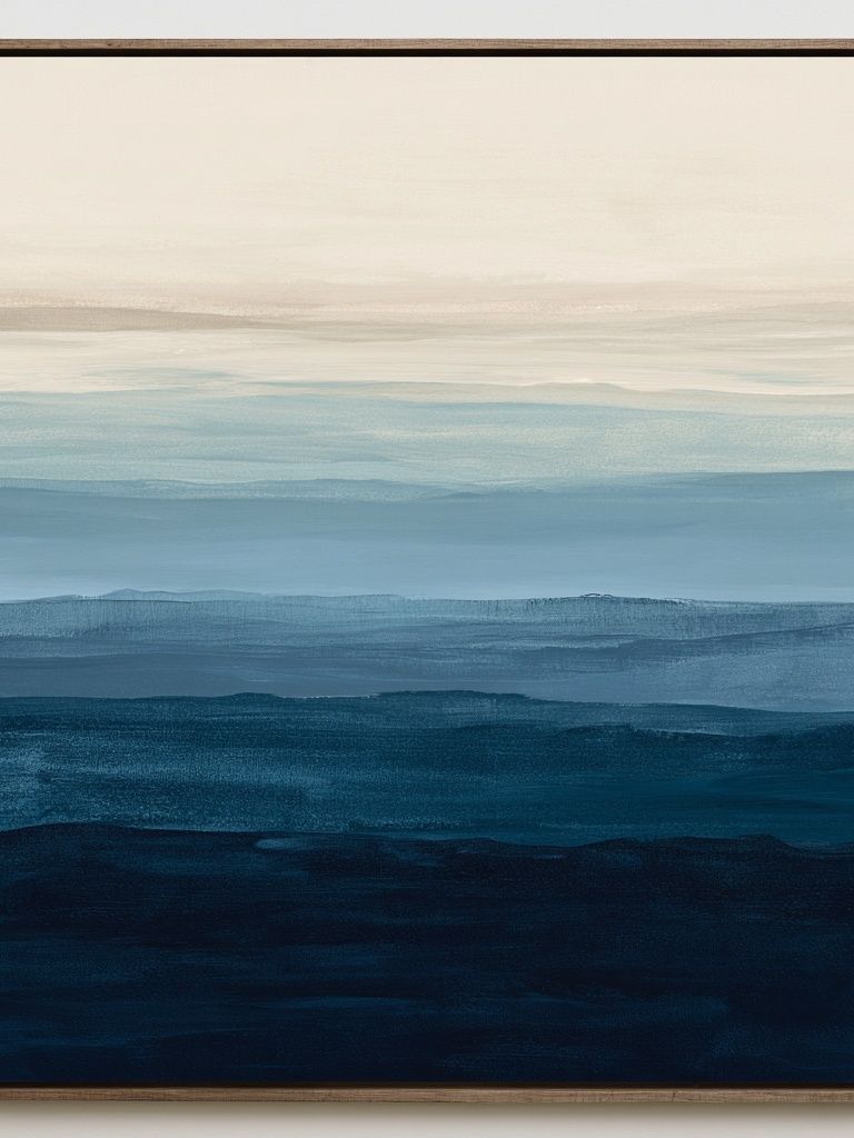Blue Horizon Abstract Poster. poster detail