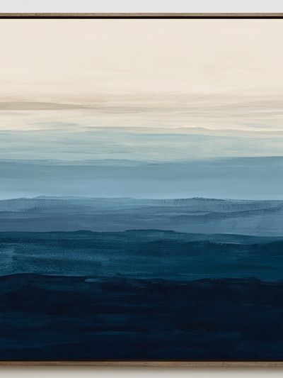 Blue Horizon Abstract Poster.