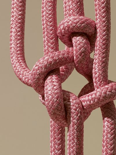 Pink Woven Knot Abstract Poster.