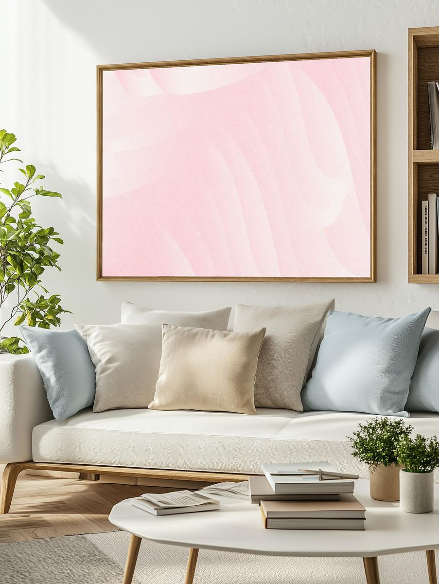 Abstract pink layer patterned background. — room view 2