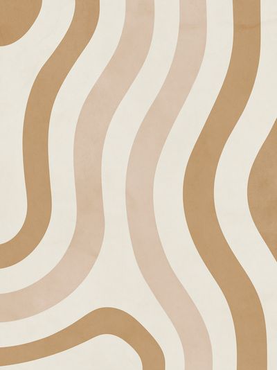 Wavy Neutral Lines Abstract Poster.