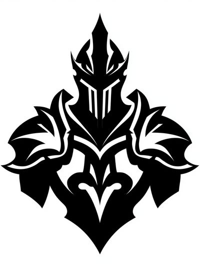 Black Tribal Emblem Poster.