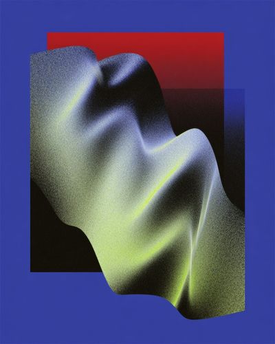 Neon Fold Abstract Poster.
