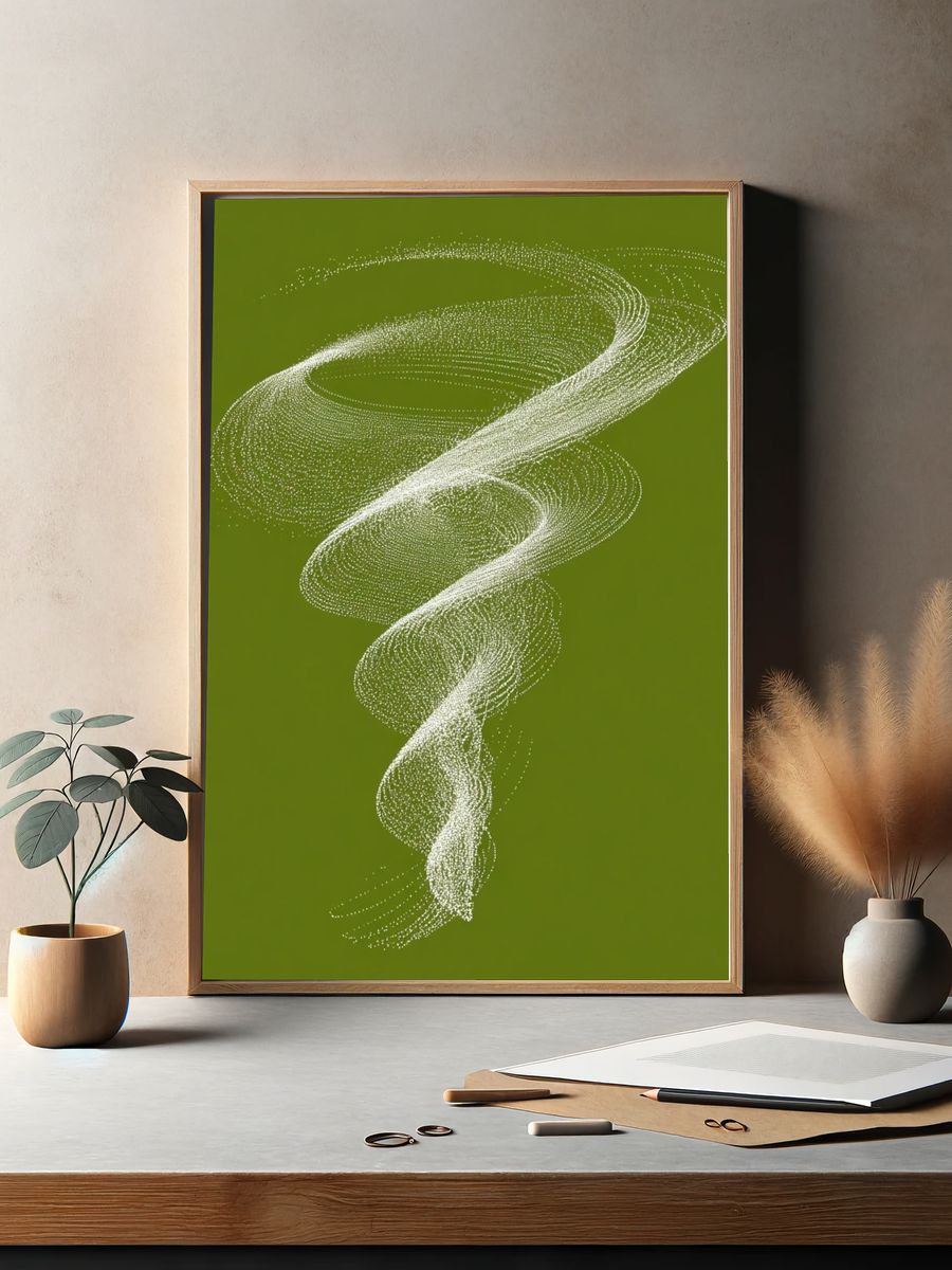 Whimsical Swirl — Abstract Print. — room view 2