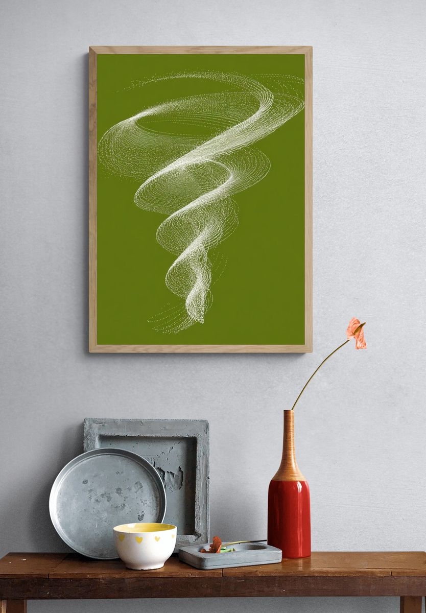 Whimsical Swirl — Abstract Print. — room view 3