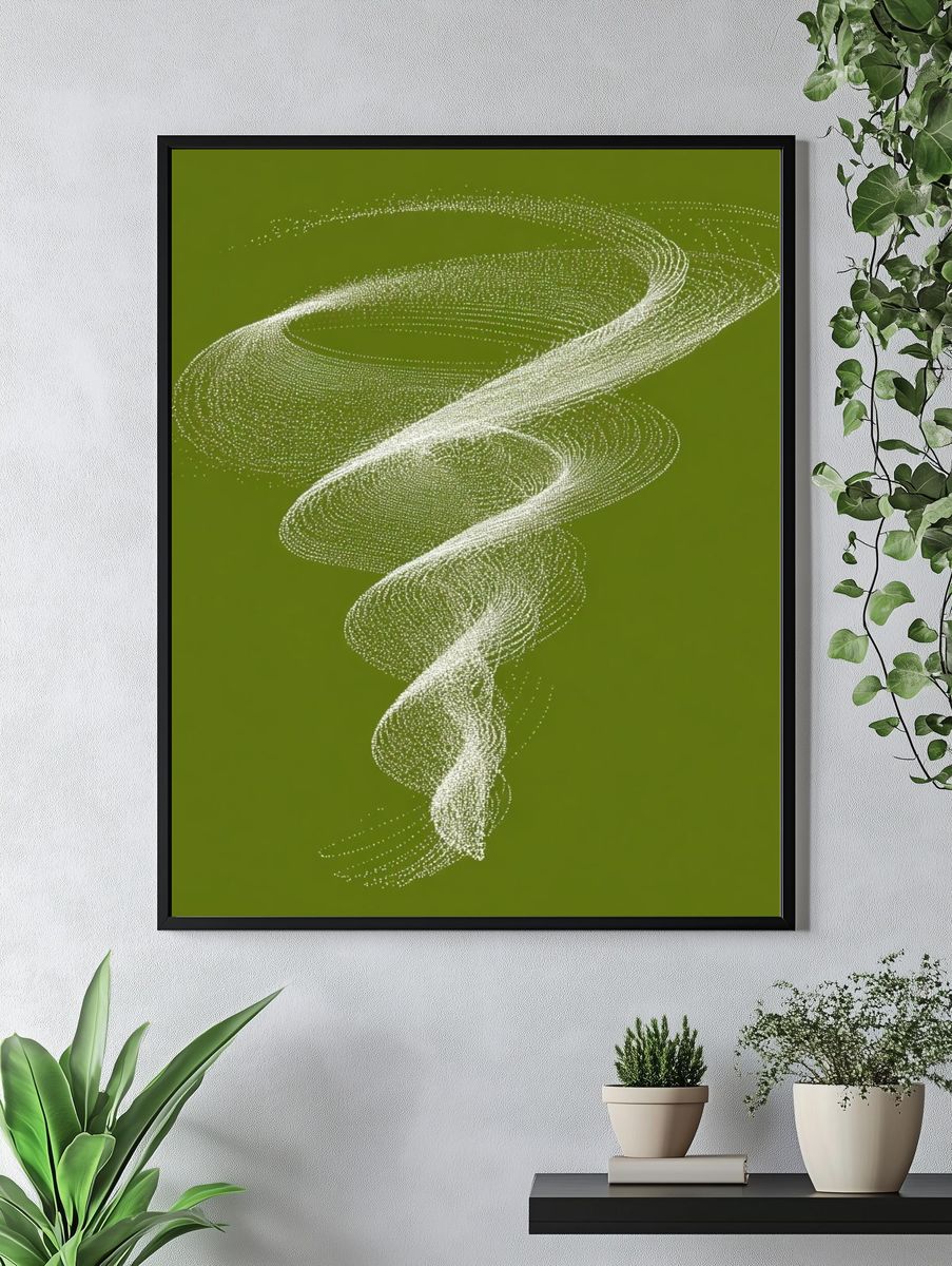 Whimsical Swirl — Abstract Print. — room view 4