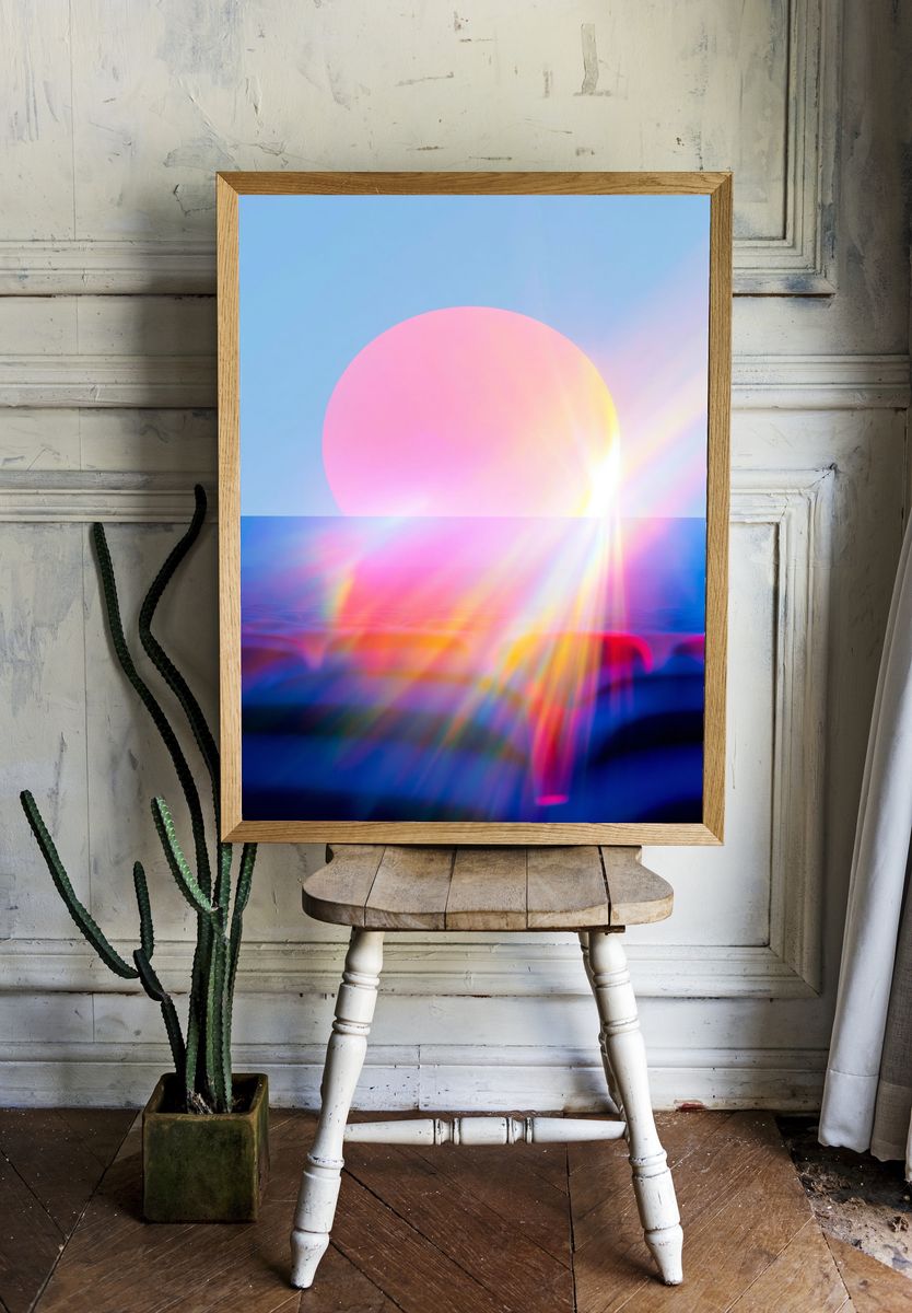 Pastel Orb Abstract Poster. — room view 1