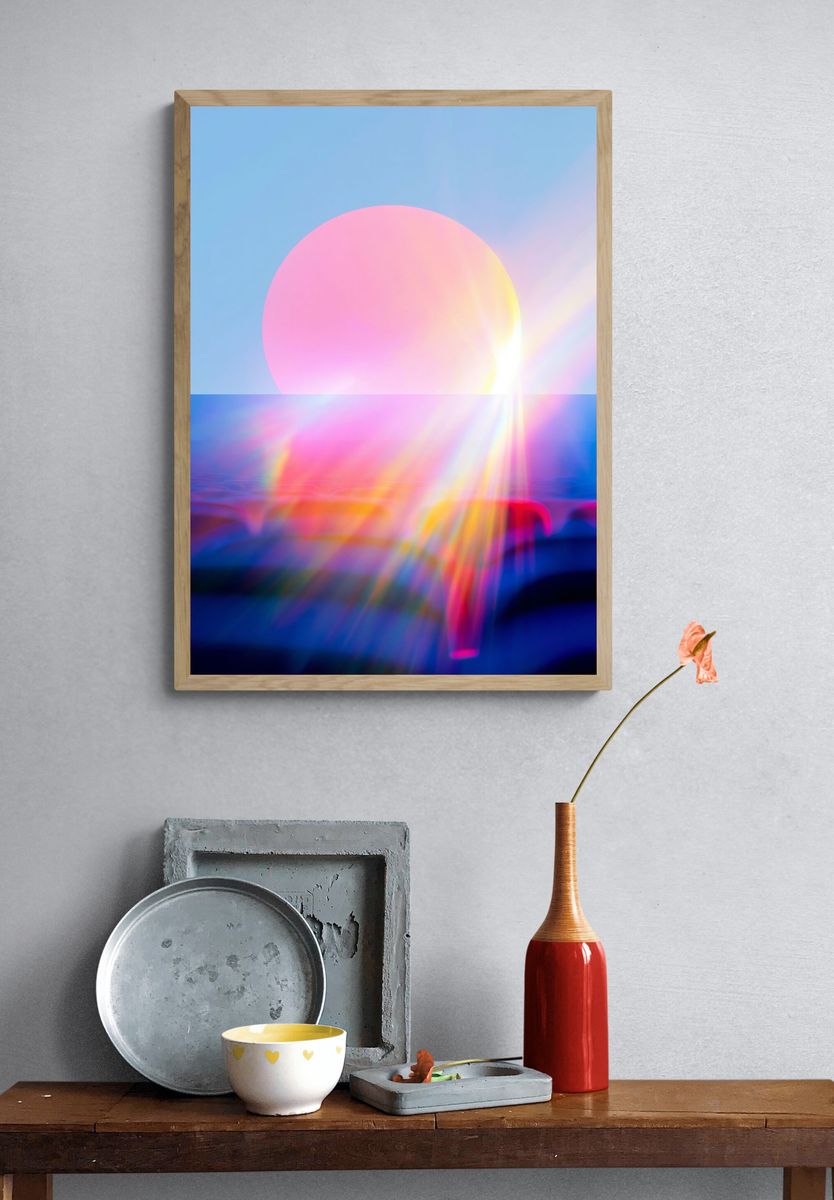 Pastel Orb Abstract Poster. — room view 3