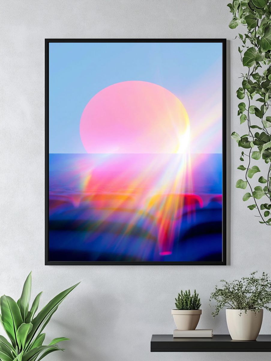 Pastel Orb Abstract Poster. — room view 4