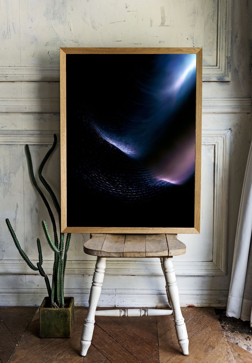 Cosmic Light Wave Abstract Poster. room preview