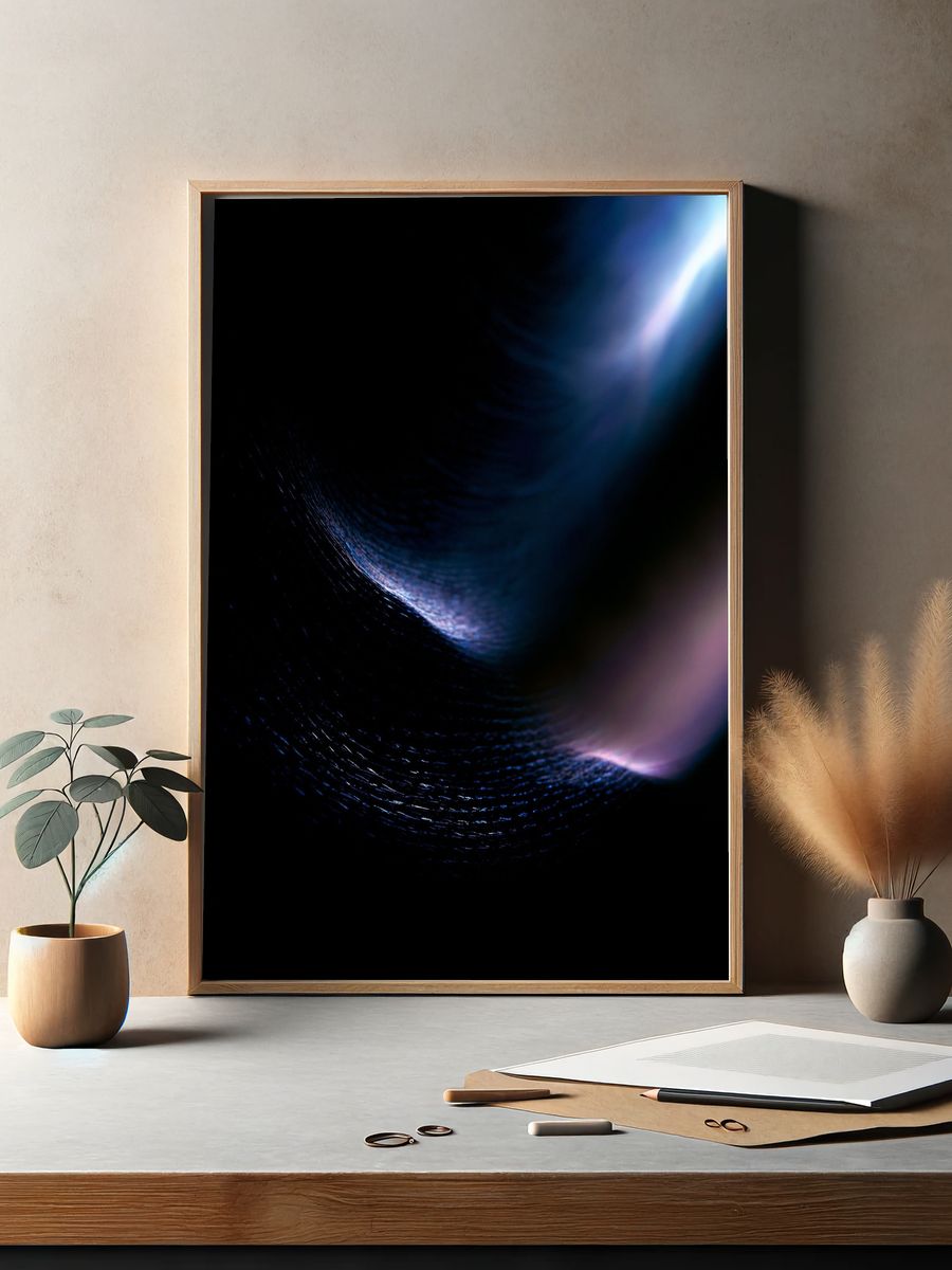 Cosmic Light Wave Abstract Poster. — room view 2