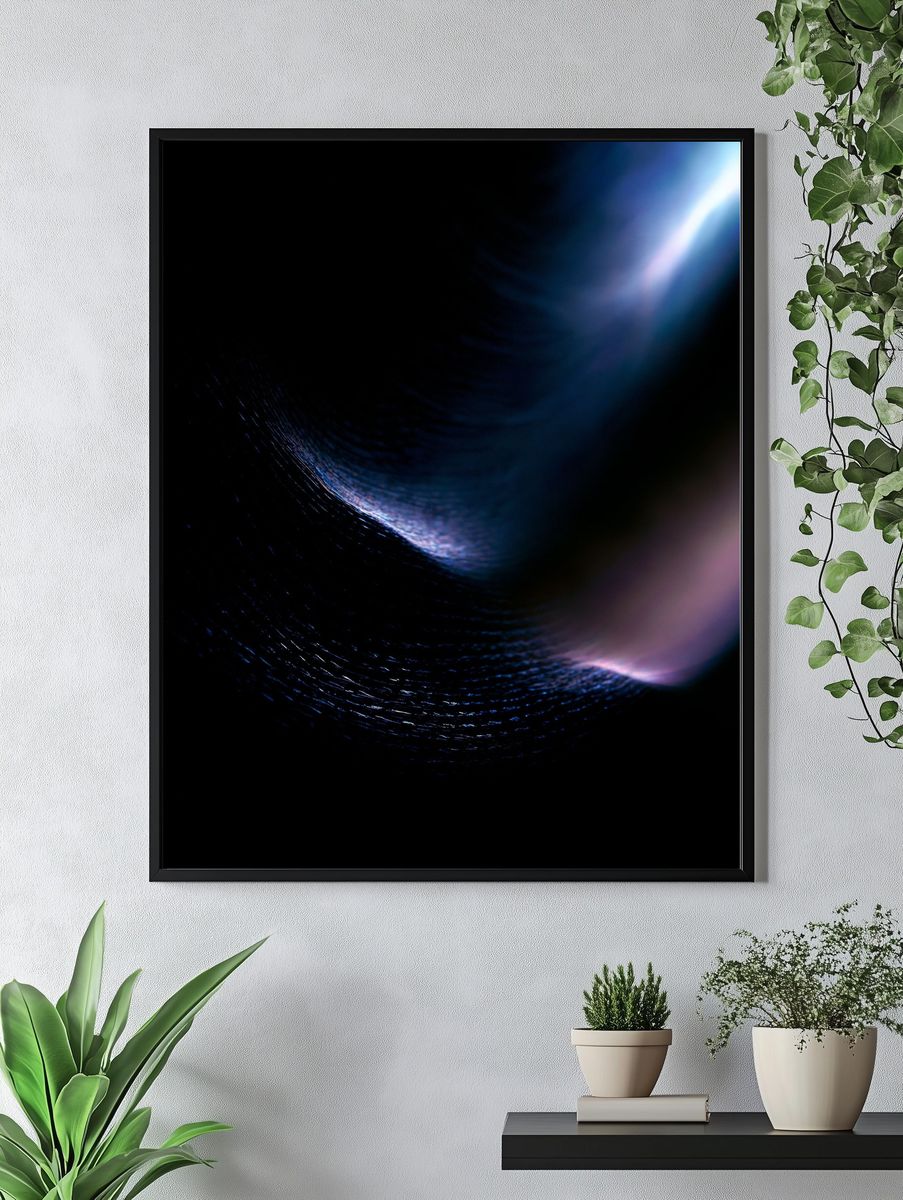Cosmic Light Wave Abstract Poster. — room view 4