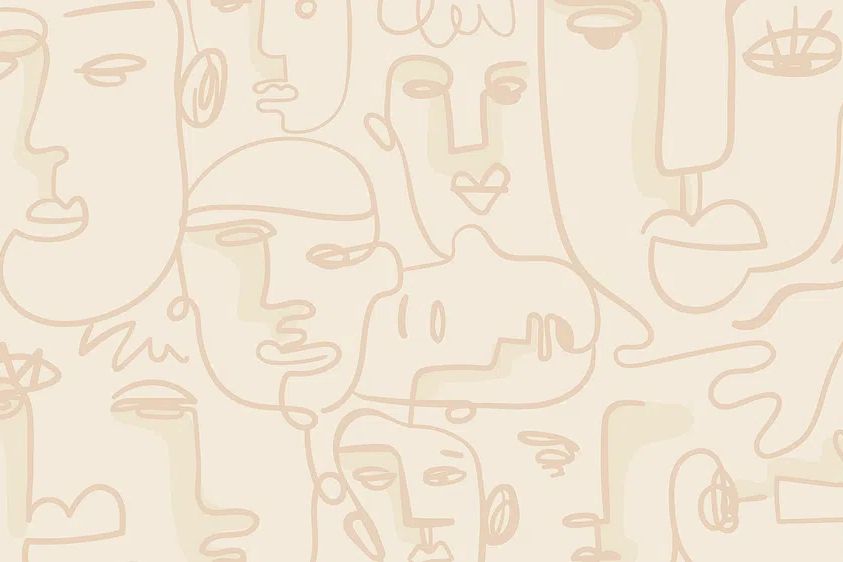 Abstract face drawing HD wallpaper. poster detail
