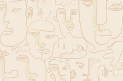Abstract face drawing HD wallpaper