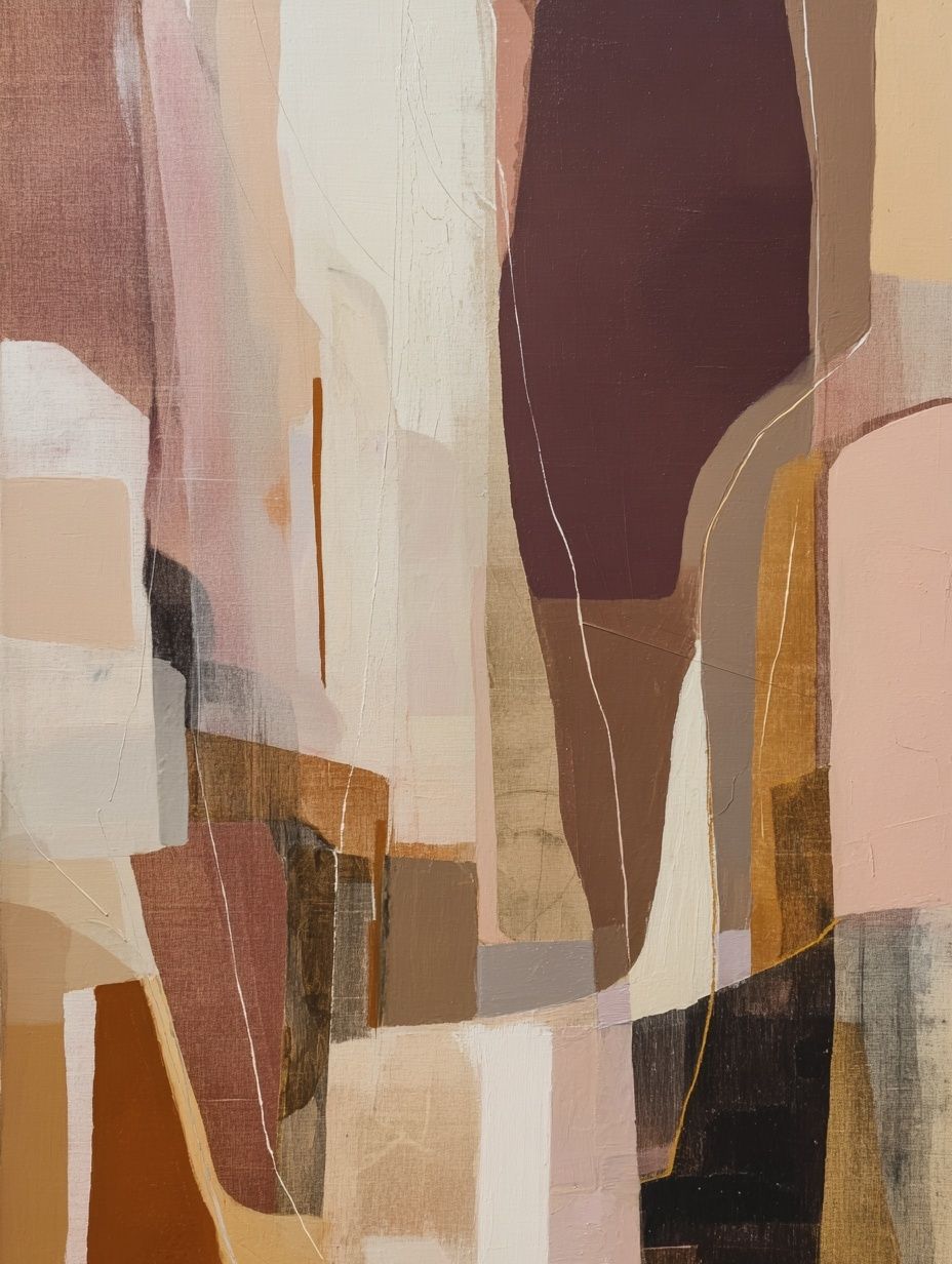 Earthy Abstract Shapes Poster. poster detail