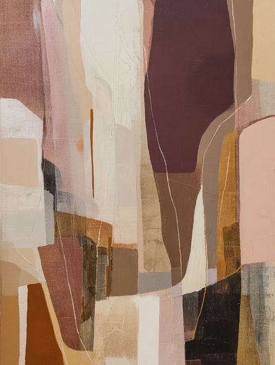 Earthy Abstract Shapes Poster.