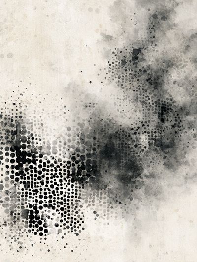 Monochrome Halftone Cloud Poster. poster