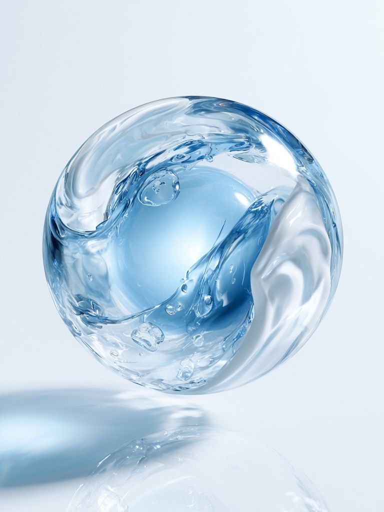 Floating Glass Orb Abstract Poster. poster — abstract art