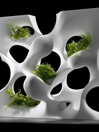 Organic White Sculpture Abstract Print.