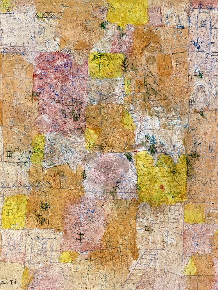 Suburban idyll (garden city idyll). poster — abstract art
