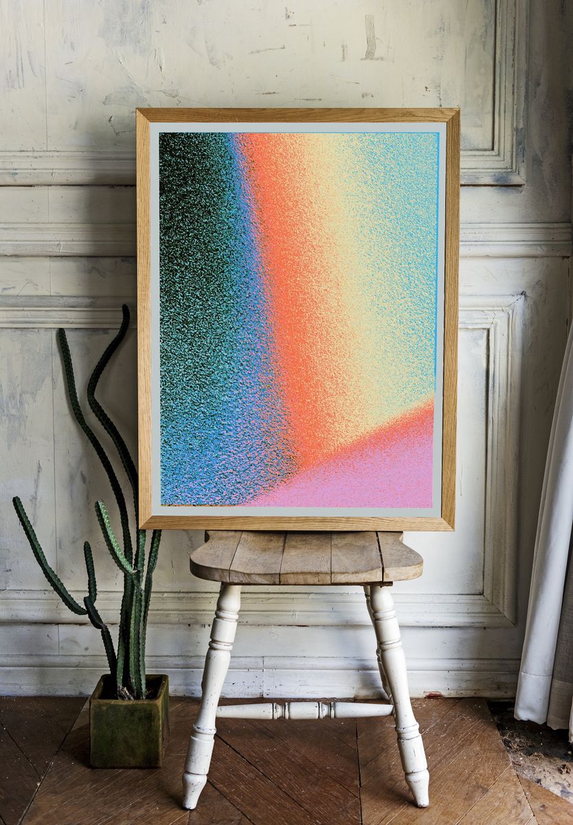 Prismatic Gradient Abstract Poster. room preview