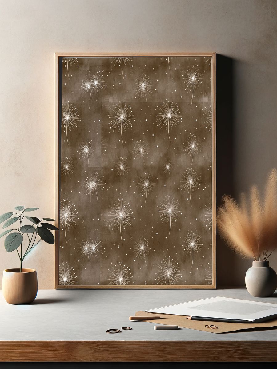 Starburst Meadow Abstract Poster. — room view 2