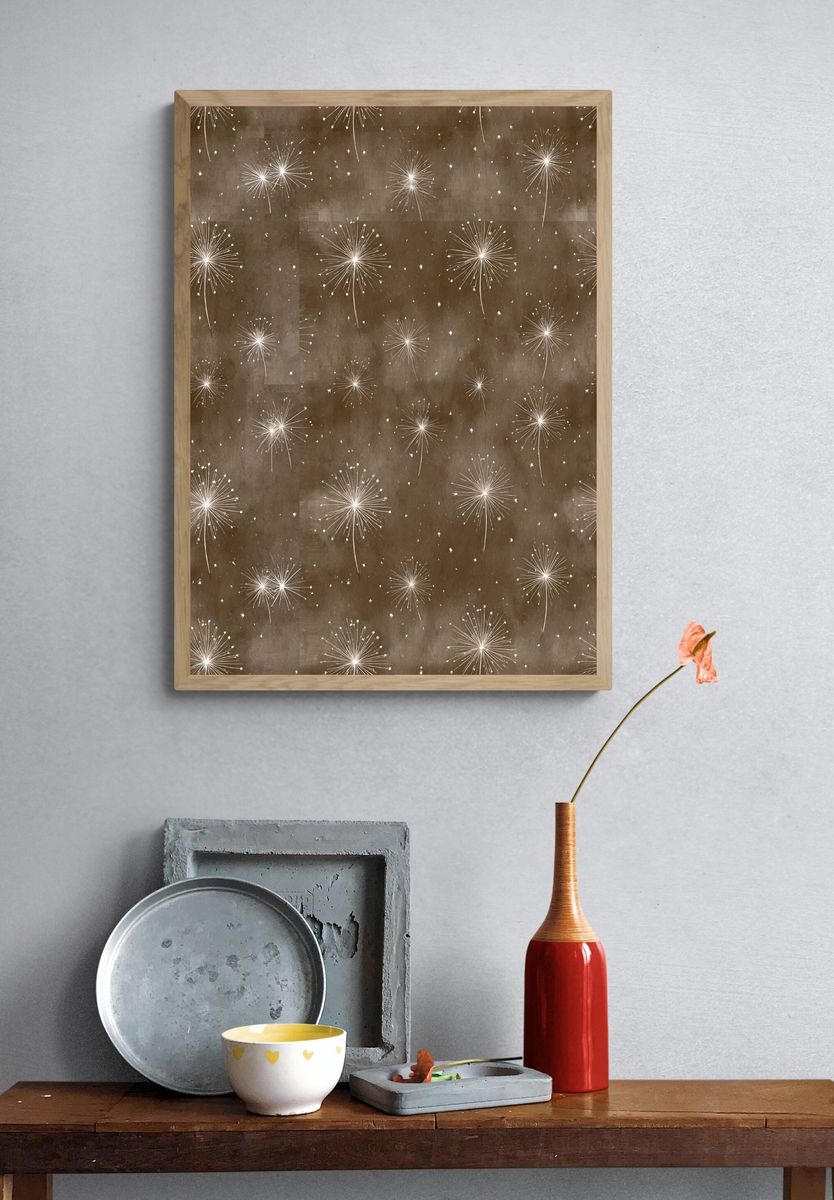 Starburst Meadow Abstract Poster. — room view 3