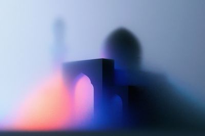Neon Fog Abstract Poster.