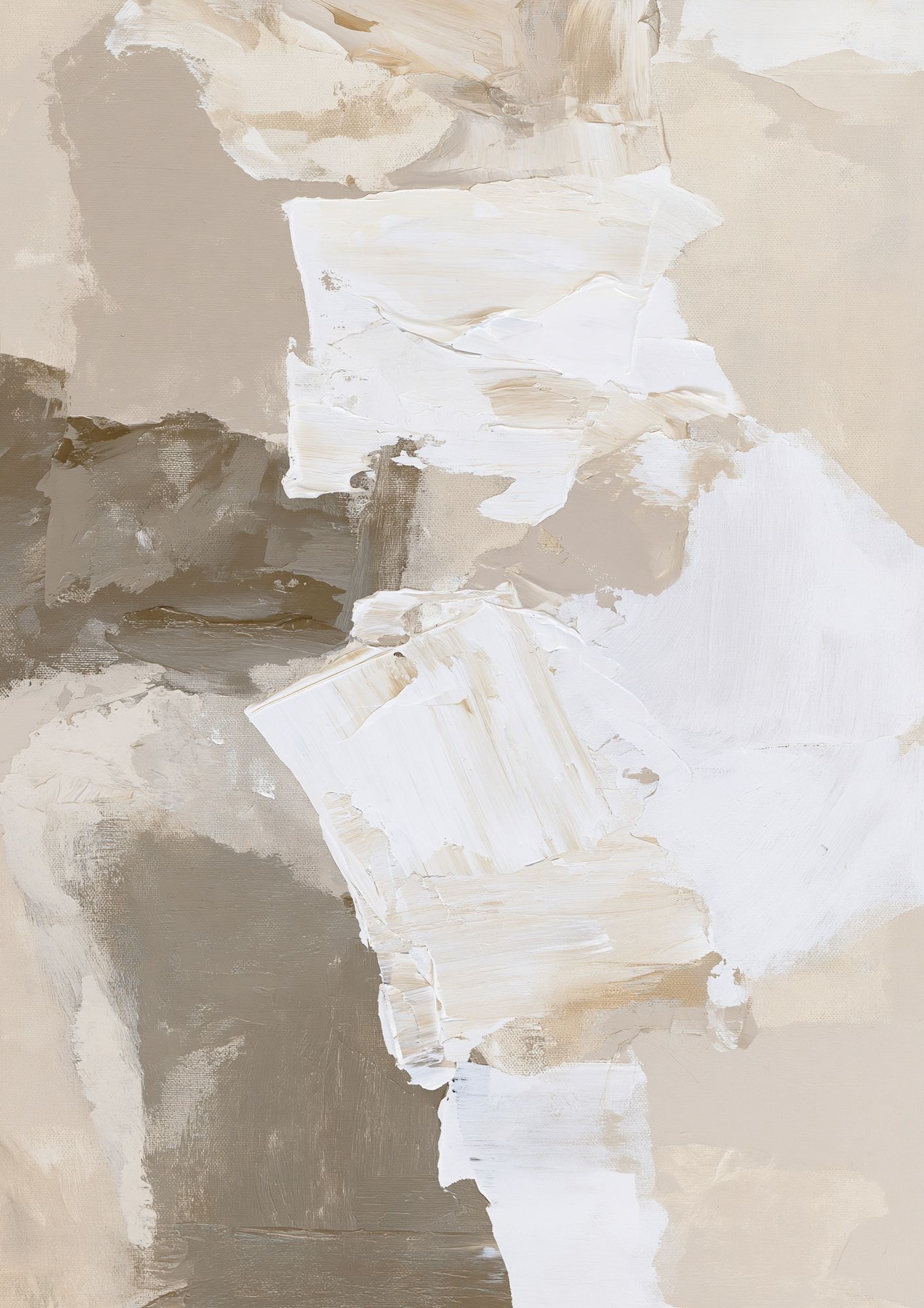 Neutral Brushstroke Abstract Poster. poster detail