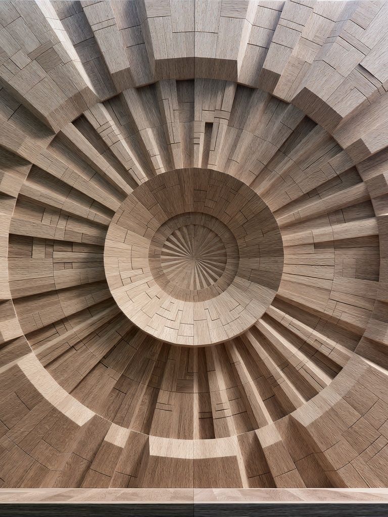 Wooden Spiral Abstract Poster. poster — abstract art