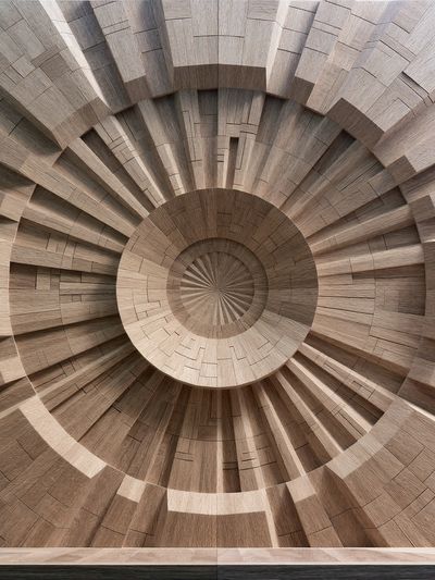Wooden Spiral Abstract Poster. poster