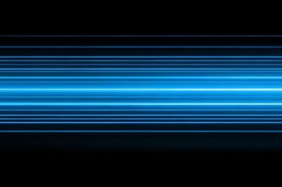Neon Blue Light Streaks Poster.
