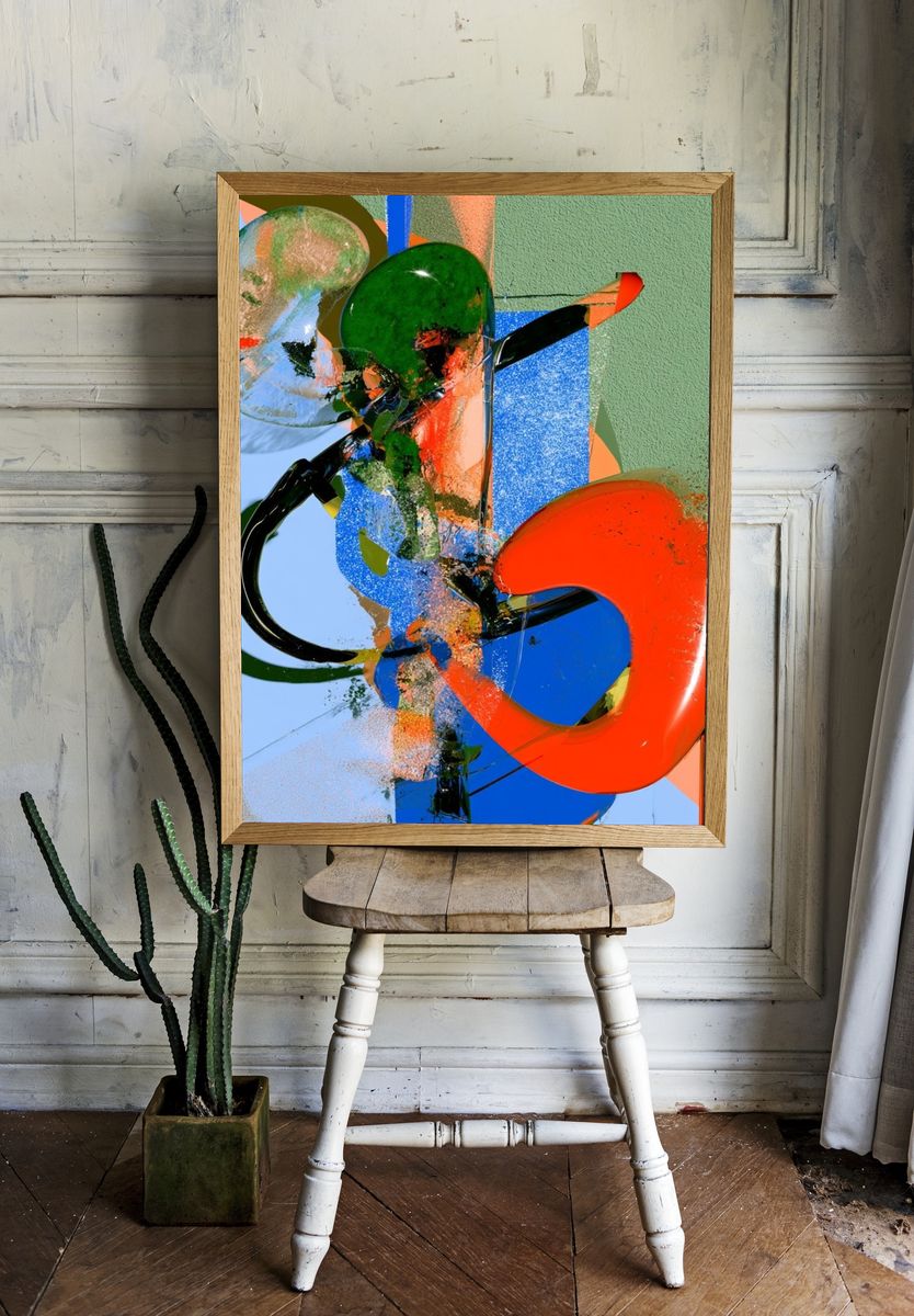 Chromatic Orbital Abstract Poster. room preview