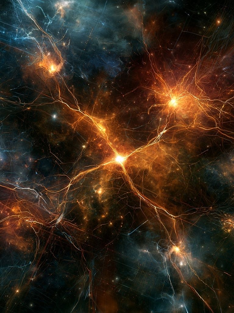 Cosmic Lightning Abstract Print. poster detail