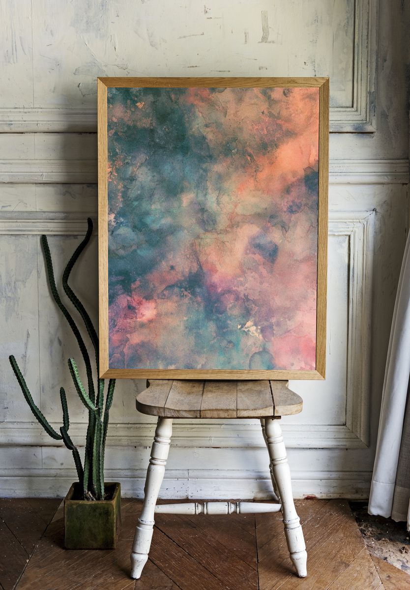 Pastel Nebula Abstract Poster. room preview
