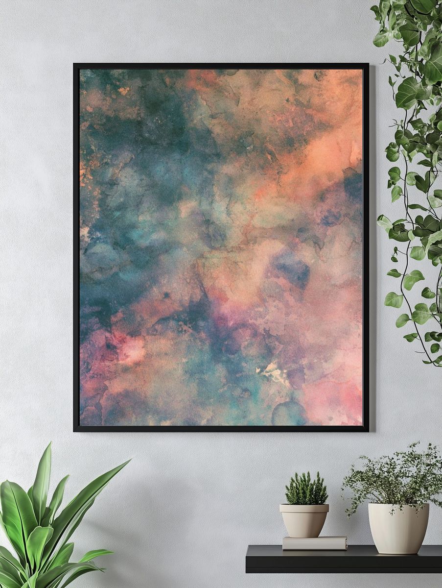 Pastel Nebula Abstract Poster. — room view 4