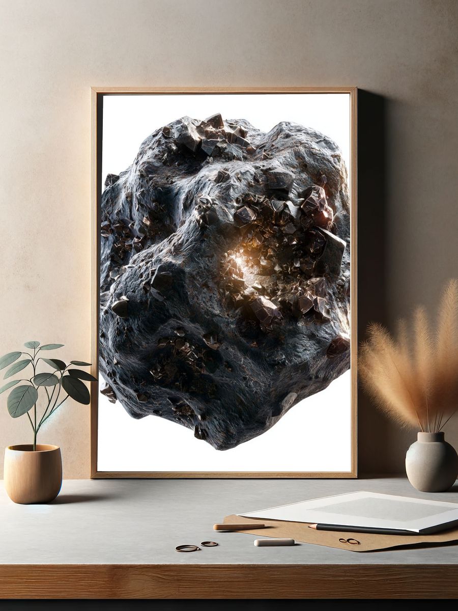 Meteorite Crystal Abstract Poster. — room view 2