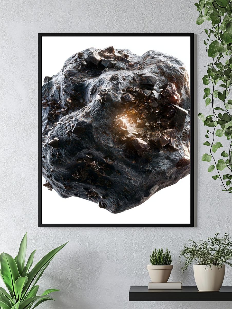 Meteorite Crystal Abstract Poster. — room view 4