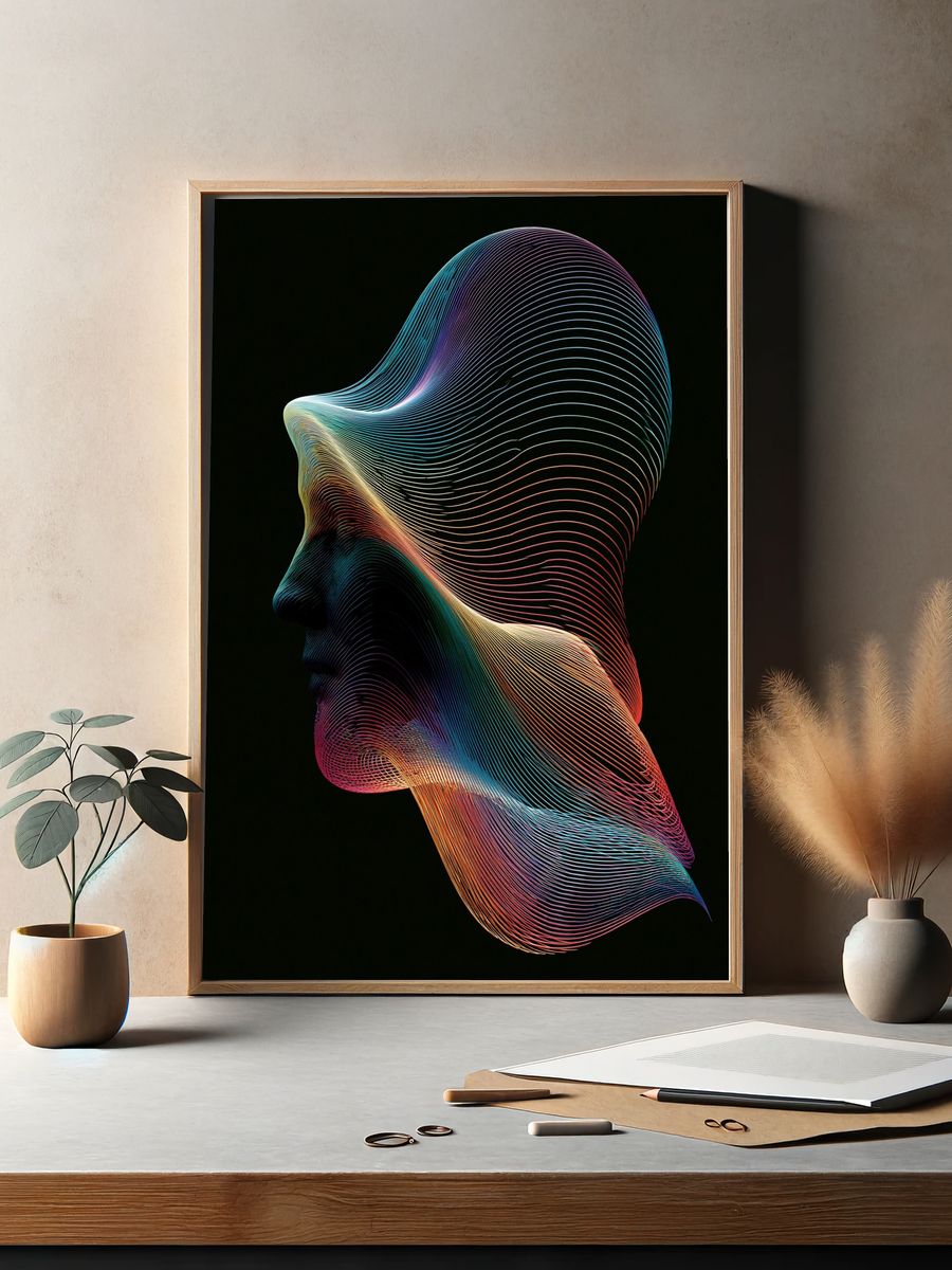 Chromatic Flow Abstract Poster. — room view 2