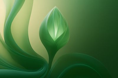 Emerald Leaf Abstract Poster.