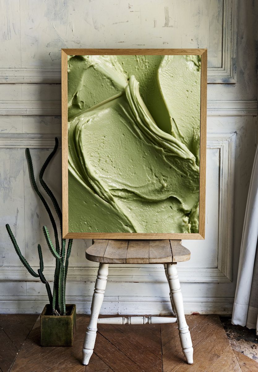 Sage Cream Texture Poster. room preview